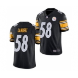 Men's Pittsburgh Steelers #58 Jack Lambert Black Vapor Untouchable Limited Stitched Football Jersey 2