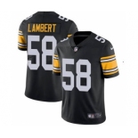 Men's Pittsburgh Steelers #58 Jack Lambert Black Vapor Untouchable Limited Stitched Football Jersey