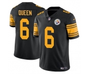 Men's Pittsburgh Steelers #6 Patrick Queen Black Color Rush Vapor Untouchable Limited Football Stitched Jersey