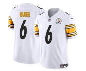 Men's Pittsburgh Steelers #6 Patrick Queen White 2024 F.U.S.E. Alternate Vapor Untouchable Limited Stitched Jersey