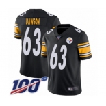 Men's Pittsburgh Steelers #63 Dermontti Dawson Black Team Color Vapor Untouchable Limited Player 100th Season Football Jersey