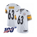 Men's Pittsburgh Steelers #63 Dermontti Dawson White Vapor Untouchable Limited Player 100th Season Football Jersey