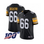 Men's Pittsburgh Steelers #66 David DeCastro Black Alternate Vapor Untouchable Limited Player 100th Season Football Jersey