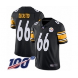 Men's Pittsburgh Steelers #66 David DeCastro Black Team Color Vapor Untouchable Limited Player 100th Season Football Jersey