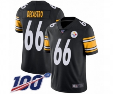 Men's Pittsburgh Steelers #66 David DeCastro Black Team Color Vapor Untouchable Limited Player 100th Season Football Jersey