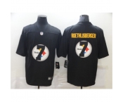 Men's Pittsburgh Steelers #7 Ben Roethlisberger Black Nike Black Shadow Edition Limited Jersey