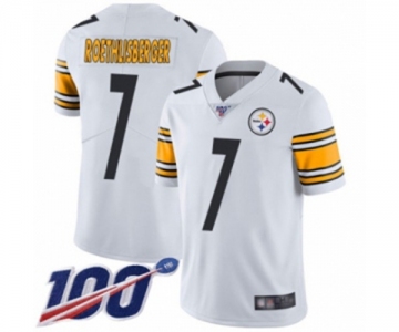 Men's Pittsburgh Steelers #7 Ben Roethlisberger White Vapor Untouchable Limited Player 100th Season Football Jersey