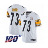 Men's Pittsburgh Steelers #73 Ramon Foster White Vapor Untouchable Limited Player 100th Season Football Jersey