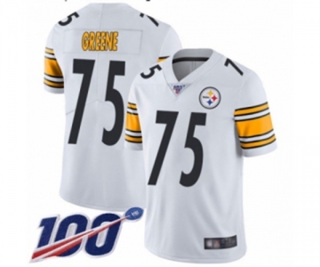 Men's Pittsburgh Steelers #75 Joe Greene White Vapor Untouchable Limited Player 100th Season Football Jersey