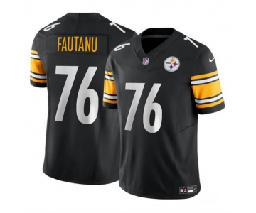 Men's Pittsburgh Steelers #76 Troy Fautanu Black 2024 Draft F.U.S.E. Vapor Untouchable Limited Football Stitched Jersey