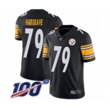 Men's Pittsburgh Steelers #79 Javon Hargrave Black Team Color Vapor Untouchable Limited Player 100th Season Football Jersey