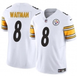 Men's Pittsburgh Steelers #8 Corliss Waitman White 2024 F.U.S.E. Alternate Vapor Untouchable Limited Stitched Jersey