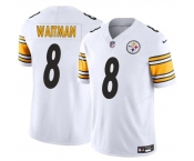 Men's Pittsburgh Steelers #8 Corliss Waitman White 2024 F.U.S.E. Alternate Vapor Untouchable Limited Stitched Jersey