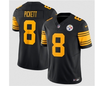 Men's Pittsburgh Steelers #8 Kenny Pickett Black 2023 F.U.S.E. Color Rush Limited Stitched Jersey