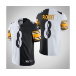 Men's Pittsburgh Steelers #8 Kenny Pickett White Black Split Limited Stitched Jersey