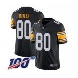 Men's Pittsburgh Steelers #80 Jack Butler Black Alternate Vapor Untouchable Limited Player 100th Season Football Jersey