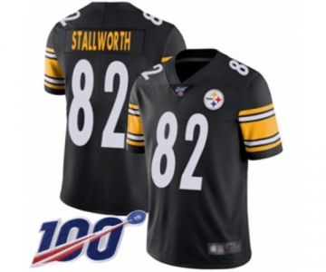 Men's Pittsburgh Steelers #82 John Stallworth Black Team Color Vapor Untouchable Limited Player 100th Season Football Jersey