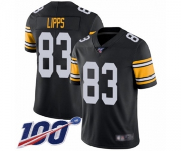 Men's Pittsburgh Steelers #83 Louis Lipps Black Alternate Vapor Untouchable Limited Player 100th Season Football Jersey