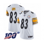 Men's Pittsburgh Steelers #83 Louis Lipps White Vapor Untouchable Limited Player 100th Season Football Jersey