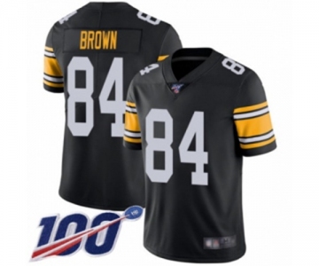 Men's Pittsburgh Steelers #84 Antonio Brown Black Alternate Vapor Untouchable Limited Player 100th Season Football Jersey