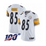 Men's Pittsburgh Steelers #85 Xavier Grimble White Vapor Untouchable Limited Player 100th Season Football Jersey