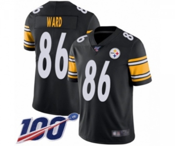 Men's Pittsburgh Steelers #86 Hines Ward Black Team Color Vapor Untouchable Limited Player 100th Season Football Jersey