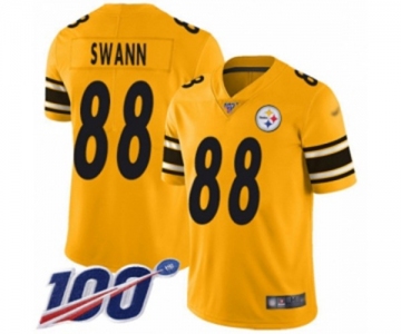 Men's Pittsburgh Steelers #88 Lynn Swann Limited Gold Inverted Legend 100th Season Football Jersey