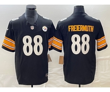 Men's Pittsburgh Steelers #88 Pat Freiermuth Black 2023 FUSE Vapor Limited Stitched Jersey