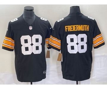 Men's Pittsburgh Steelers #88 Pat Freiermuth Black 2023 FUSE Vapor Limited Stitched Throwback Jersey