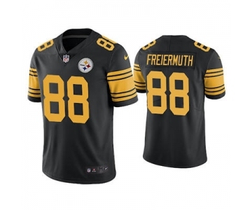 Men's Pittsburgh Steelers #88 Pat Freiermuth Black Color Rush Limited Stitched Football Jersey