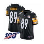 Men's Pittsburgh Steelers #89 Vance McDonald Black Team Color Vapor Untouchable Limited Player 100th Season Football Jersey