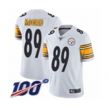 Men's Pittsburgh Steelers #89 Vance McDonald White Vapor Untouchable Limited Player 100th Season Football Jersey