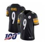 Men's Pittsburgh Steelers #9 Chris Boswell Black Team Color Vapor Untouchable Limited Player 100th Season Football Jersey