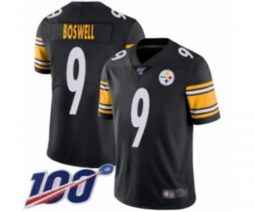 Men's Pittsburgh Steelers #9 Chris Boswell Black Team Color Vapor Untouchable Limited Player 100th Season Football Jersey