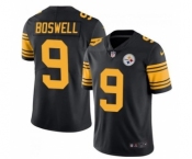 Men's Pittsburgh Steelers #9 Chris Boswell Black Vapor Color Rush Stitched Jersey