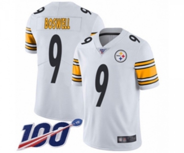 Men's Pittsburgh Steelers #9 Chris Boswell White Vapor Untouchable Limited Player 100th Season Football Jersey