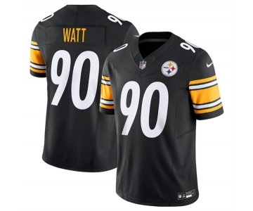 Men's Pittsburgh Steelers #90 T.J. Watt Black 2023 F.U.S.E. Vapor Untouchable Limited Stitched Jersey