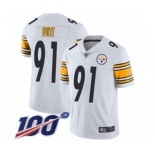 Men's Pittsburgh Steelers #91 Stephon Tuitt White Vapor Untouchable Limited Player 100th Season Football Jersey