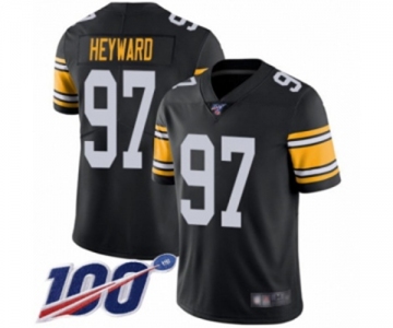 Men's Pittsburgh Steelers #97 Cameron Heyward Black Alternate Vapor Untouchable Limited Player 100th Season Football Jersey