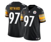 Men's Pittsburgh Steelers #97 Cameron Heyward Black F.U.S.E. With Walter Payton Patch Vapor Limited Football Stitched Jersey