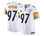 Men's Pittsburgh Steelers #97 Cameron Heyward White F.U.S.E. With Walter Payton Patch Vapor Limited Football Stitched Jersey