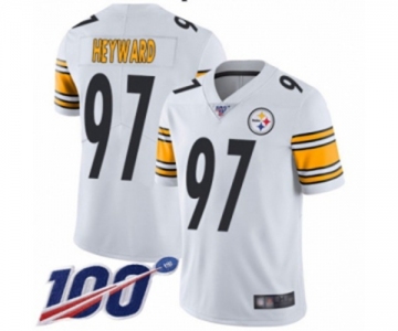 Men's Pittsburgh Steelers #97 Cameron Heyward White Vapor Untouchable Limited Player 100th Season Football Jersey