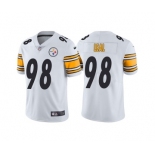 Men's Pittsburgh Steelers #98 DeMarvin Leal White Vapor Untouchable Limited Stitched Jersey