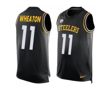 Nike Pittsburgh Steelers #11 Markus Wheaton Black Team Color Men's Stitched NFL Limited Tank Top Jersey