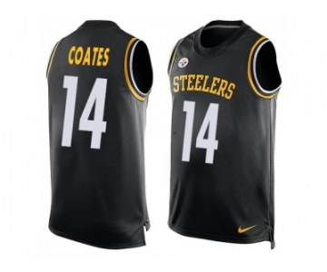 Nike Pittsburgh Steelers #14 Sammie Coates Black Team Color Men's Stitched NFL Limited Tank Top Jersey