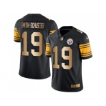 Nike Pittsburgh Steelers #19 JuJu Smith-Schuster Black Men Stitched NFL Limited Gold Rush Jersey