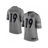 Nike Pittsburgh Steelers #19 JuJu Smith-Schuster Gray Men Stitched NFL Limited Gridiron Gray Jersey