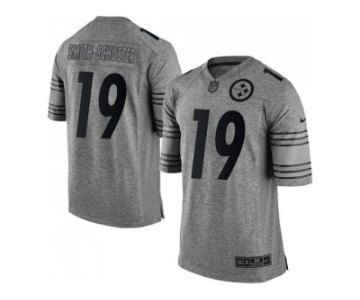 Nike Pittsburgh Steelers #19 JuJu Smith-Schuster Gray Men Stitched NFL Limited Gridiron Gray Jersey