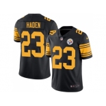 Nike Pittsburgh Steelers #23 Joe Haden Black Men Stitched NFL Limited Rush Jersey