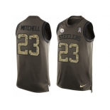 Nike Pittsburgh Steelers #23 Mike Mitchell Green Men's Stitched NFL Limited Salute To Service Tank Top Jersey